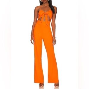 LITA by Ciara Tie Front Jumpsuit Cherry Tomato